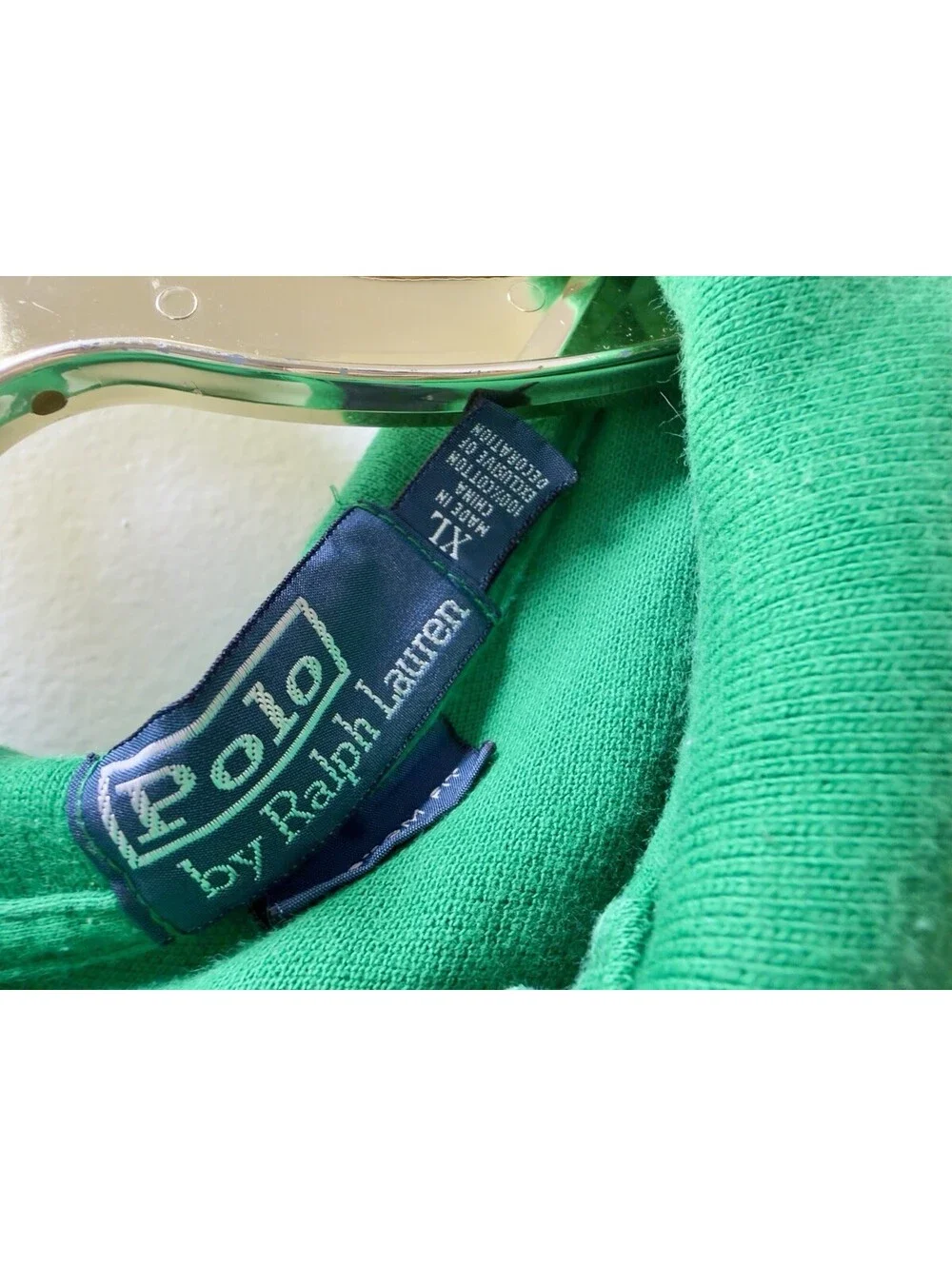 Polo Ralph Lauren Men's Polo Shirt Green XL Custom Fit size xl